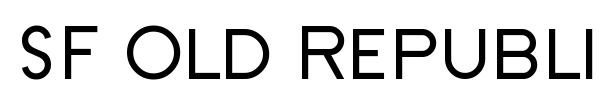 SF Old Republic font preview